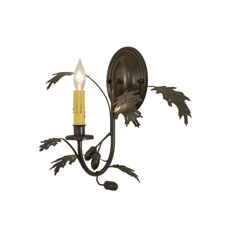 Rustic Lodge Candle Wall Light