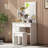 31.5" W Makeup Vanity Set with 3-Color LED Lighted Mirror and 5 Storage Drawers -1508110385