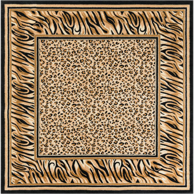 Testerman Animal Print Brown Area Rug