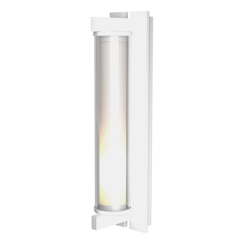 Fuse 1 - Bulb Outdoor Flush Mount, 21" H x 4.6" W x 6.4" D, Coastal White