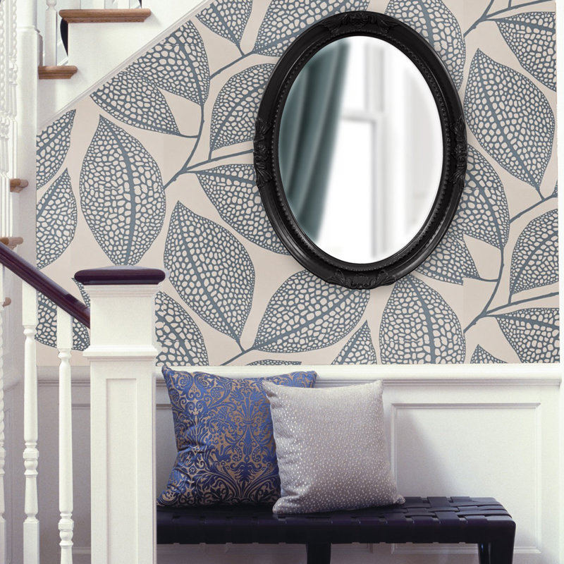 Traditional Beveled Wall and Accent Mirror, Glossy Black