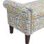 Rangement - Banc rembourré multicolore 12,75 po Hauteur de l'emballage: poids de 54,17 lb, revêtement, pieds carrés