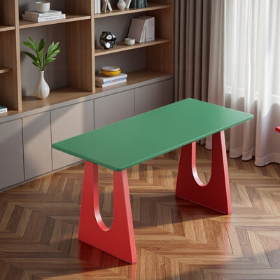 Unique And Bright-colored Rectangular Writing Desk
