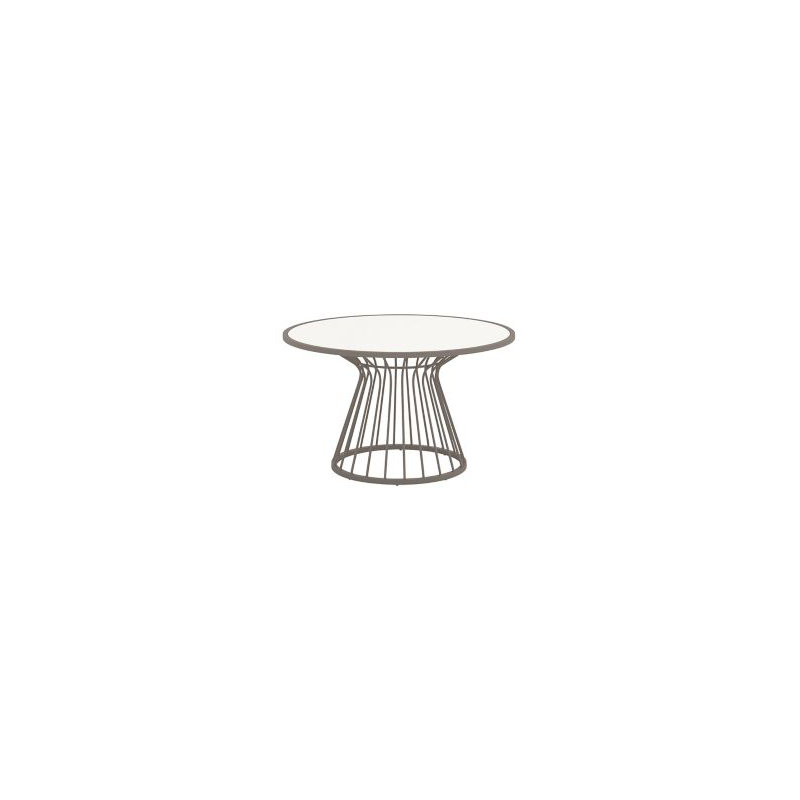 Kali 60 inch Round Dining Table, 28" H x 48" W x 48" D, Gray