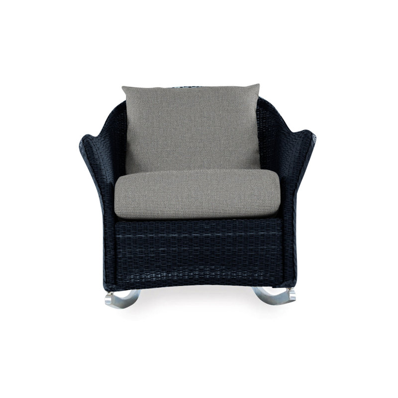 Weekend Retreat Outdoor Rocker Chair, Demo Oatmeal, Ebony