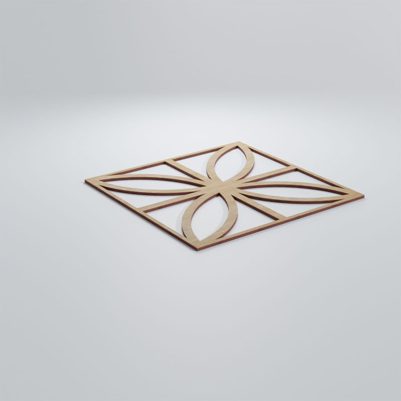 Panneaux muraux décoratifs en bois Swansea, H 15 3/8 po x l 15 3/8 po x P 1/4 po, Bouleau