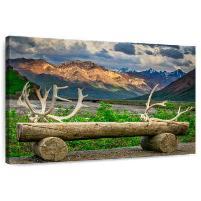 Alvord Antler Log Bench