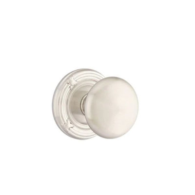 Emtek Privacy Interior Mortise Set w/ Ribbon & Reed & Providence Knob (RH)