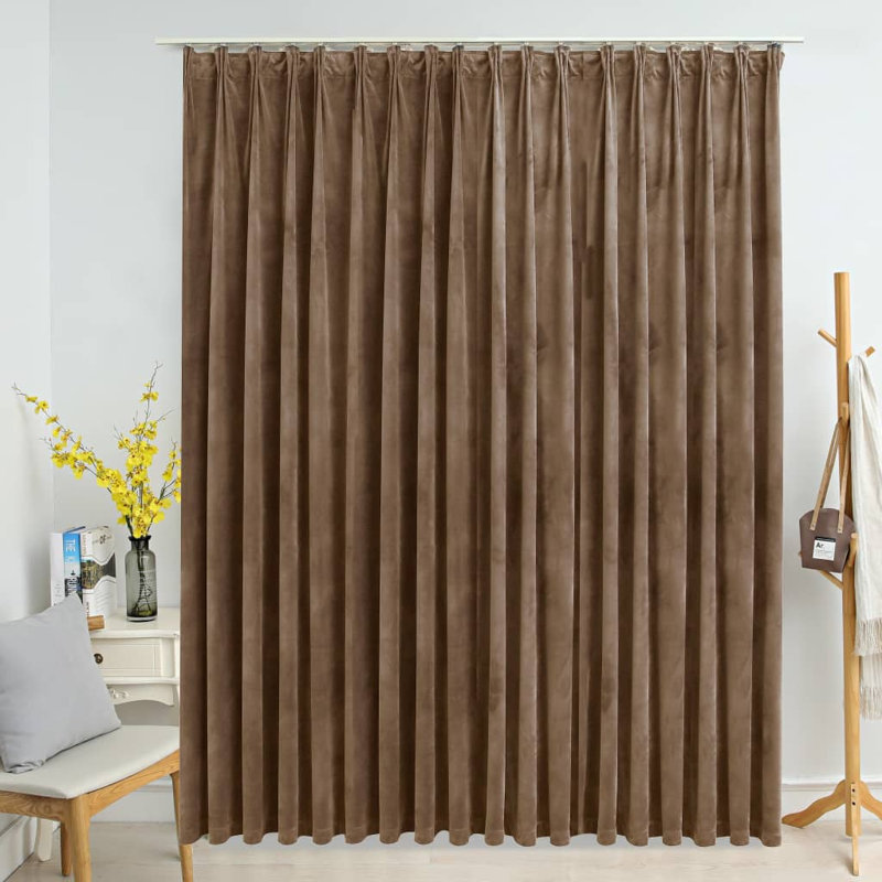Kattie Blackout Curtain Single Panel, Beige