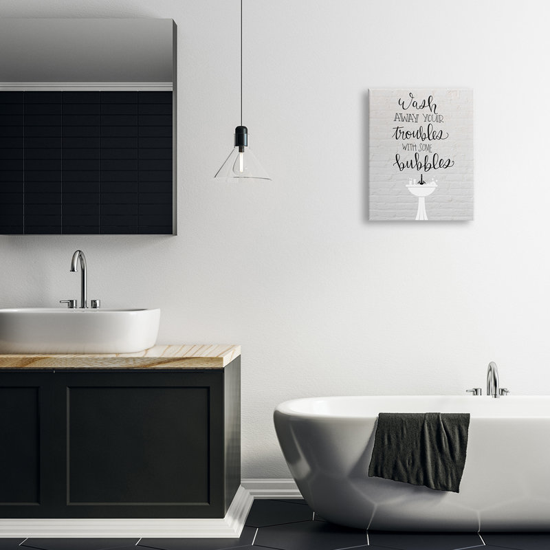 Laver les problèmes avec les lavabos inspirants Amanda Murray, H 16 po x l 20 po, Plaque murale