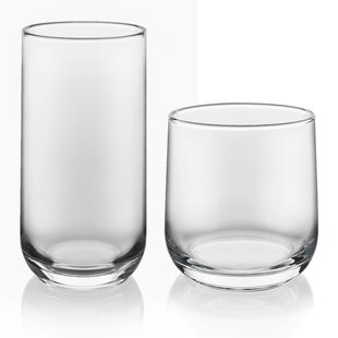 Better Homes & Gardens Josie Mixed Size Drinking Glasses, 16 Piece  Glassware Set