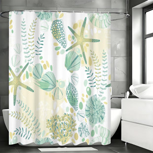Shower Curtains with Hooks Included