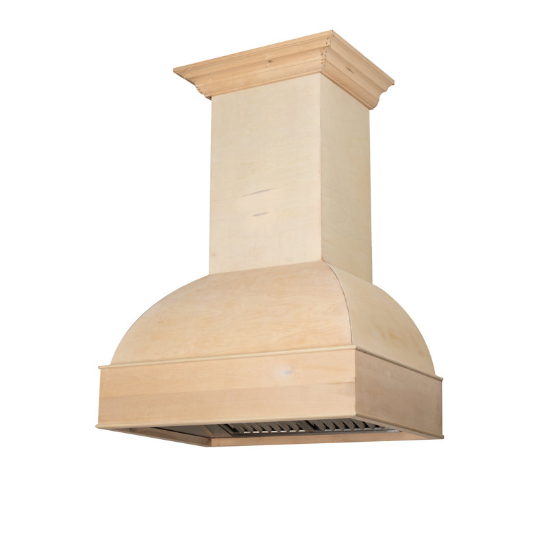 48" Hand-Crafted Designer Wood 1200 CFM Ducted Wall Mount Range Hood