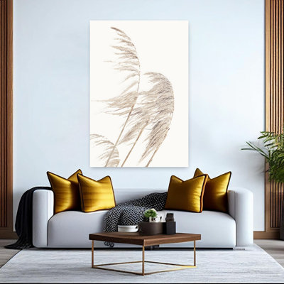 Pampas Grass I, art mural contemporain abstrait