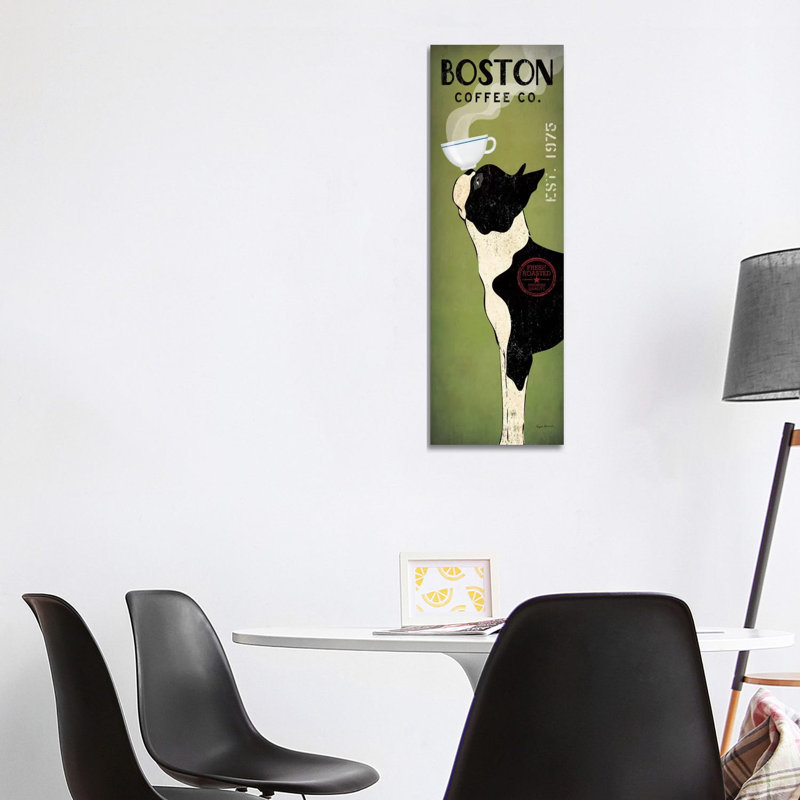 Boston Terrier Coffee Co. by Ryan Fowler - Wrapped Canvas Panoramic Print, 121.92 cm H x 40.64 cm W x 1.91 cm D