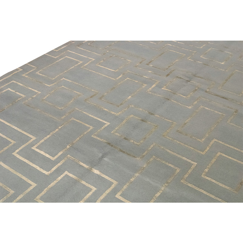 High-Quality Hand-Knotted Blue Area Rug