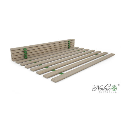 Nodax Wooden Bed Frame Slats - 100% Pine Wood Replacement Slats, Sustainable & Eco-Friendly Material, Easy to Assemble | Set of 16