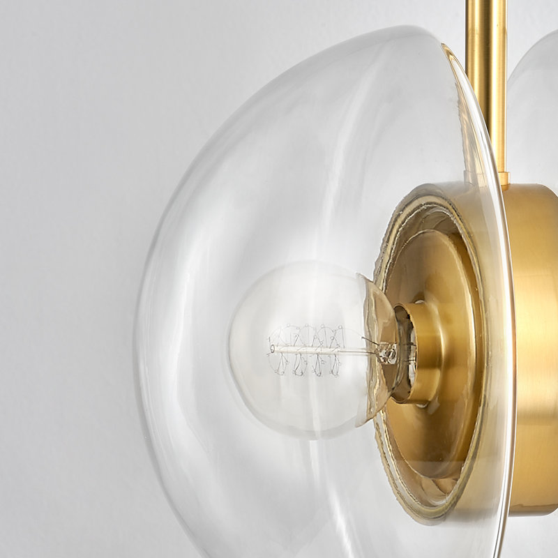 KERT 2 LIGHT PENDANT, Aged Brass, 19" H x 11.75" W x 11.75" D