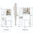 29.2" Small Size Left Drawer Desktop Vanity Table + Cushioned Stool, Large Sliding, Touch Control, Tri-Color Switching, Brightness Adjust Led Mirror, High Capacity Storage, Suitable For Small Space-1586760511