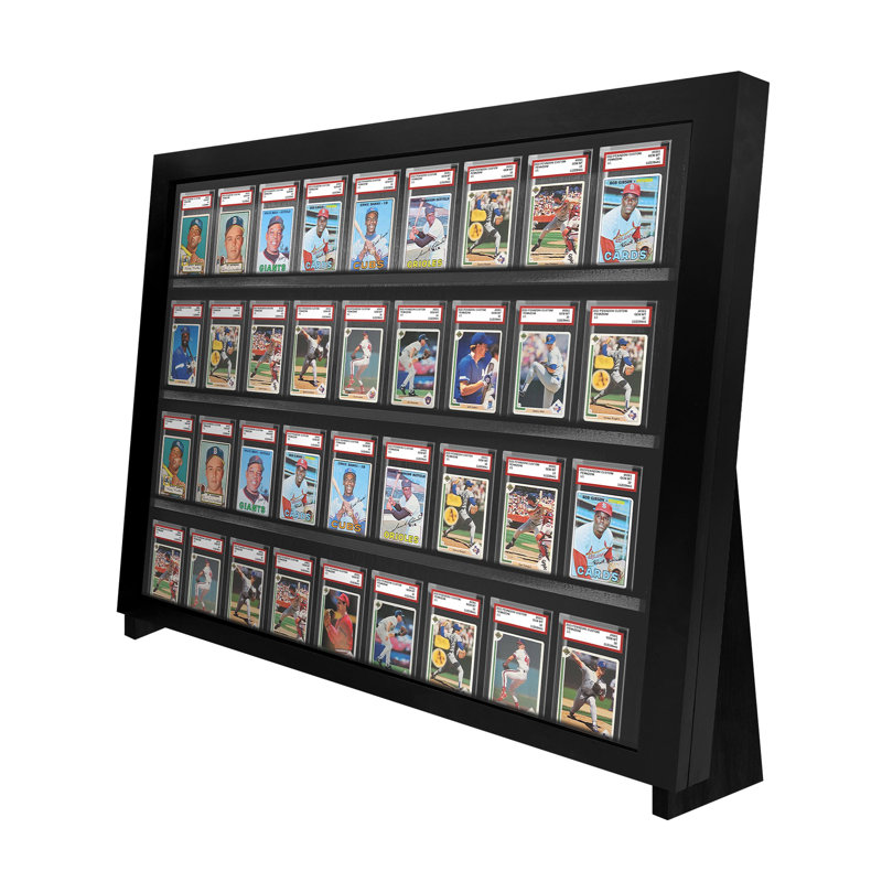 Présentoir à cartes de baseball PENNZONI, Noyer