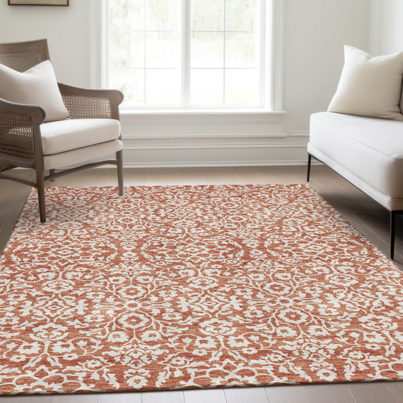 Tapis corail Prisco lavable à la machine de qualité supérieure, Rectangulaire 3 pi x 5 pi