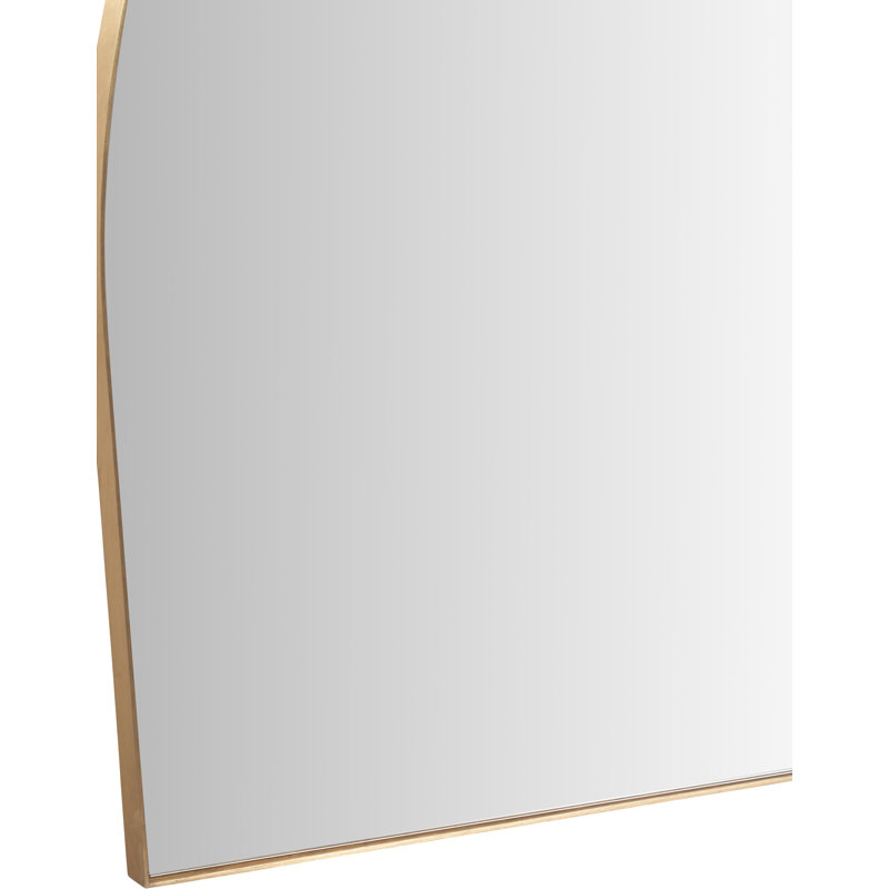 Metal Arch Mirror, Brushed Brass