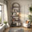 5 Tier Bookcase Arched Display Racks Tall Bookshelf Freestanding Open Storage Shelf-754128864