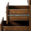 Rangement de présentation moderne à 4 tiroirs et 3 tiroirs latéraux 69,74 po H, finition noyer, armoire de bureau avec tablette 19,88 po de profondeur, panneau arrière, largeur 11,96 po