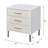 Montrey 3-Drawer Nightstand with Gold Legs-1684521171