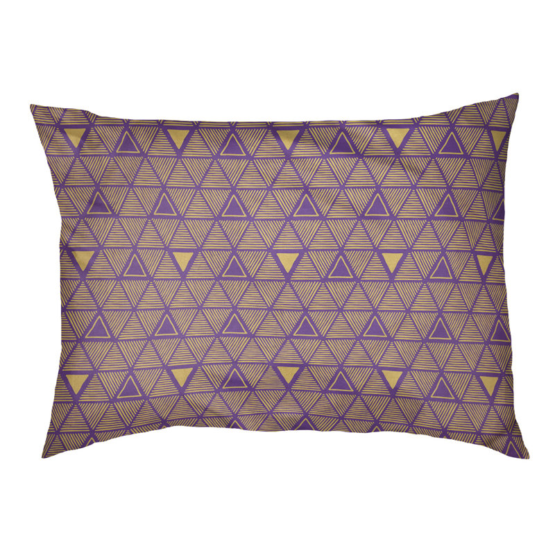 Coussin pour chien Chen, Petit (l 28 po x P 6 po x H 18 po), Mauve/jaune