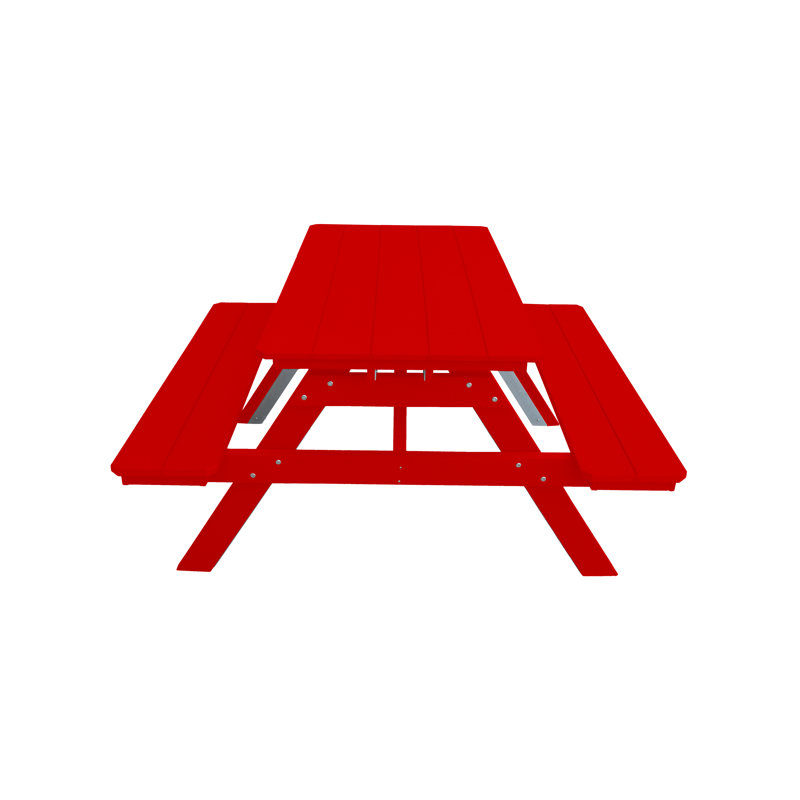 Table de pique-nique rectangulaire, Rouge vif, L 44 po x L 60 po