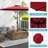 9FT Outdoor Patio Umbrella, Push Button Tilt & Crank, for Garden Pool Backyard, Red-2000720829-2000720816