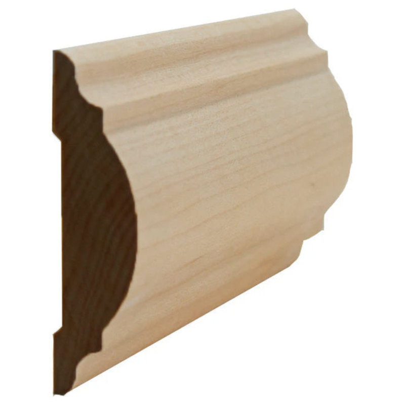 Rail de chaise traditionnel de 2 3/4 po de hauteur x 11/16 po de bordure. Sans finition, L 0,68 po x H 2,75 po x P 94 po