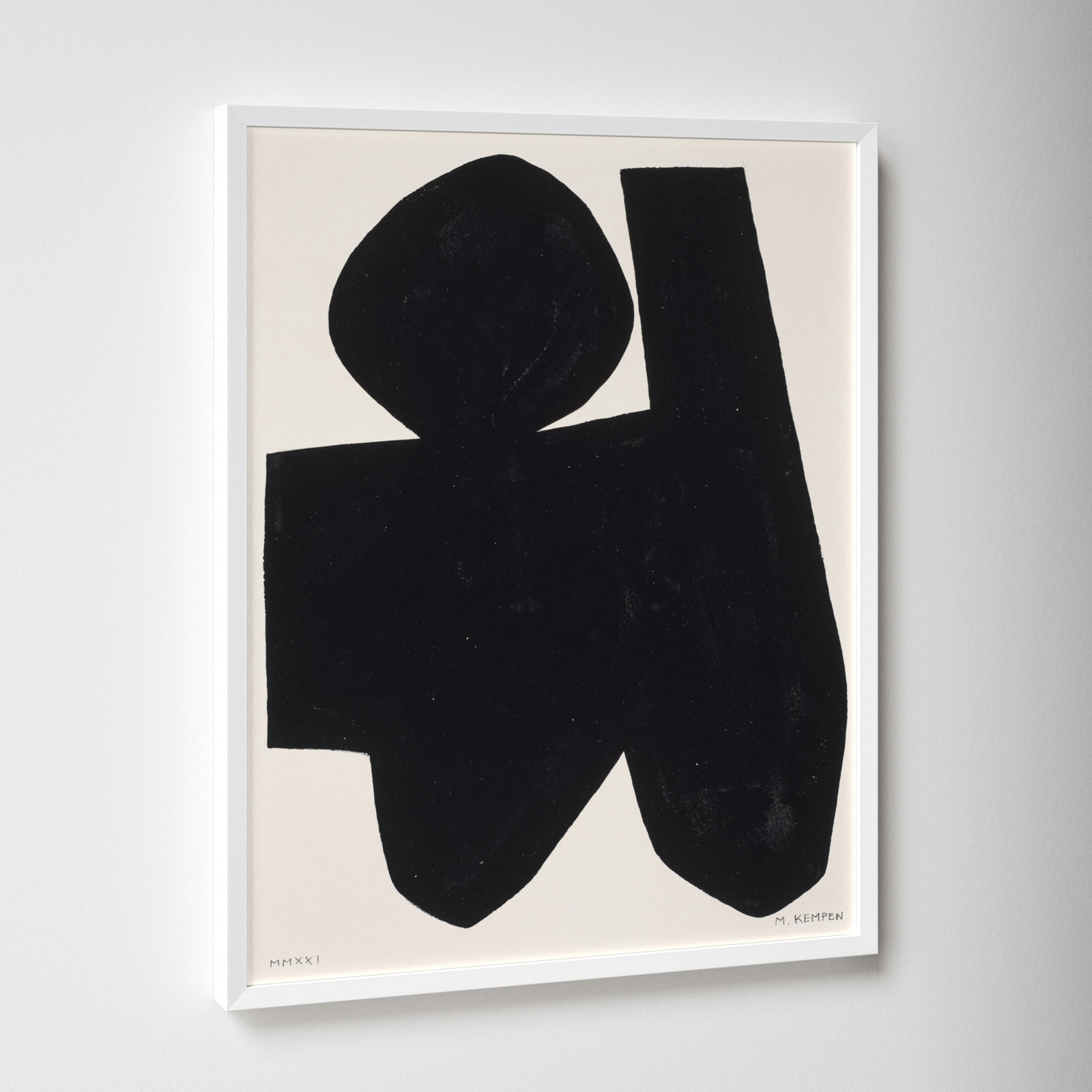 Module On White 4 by Michael Kempen, White, 25" H x 20" W x 1.25" D