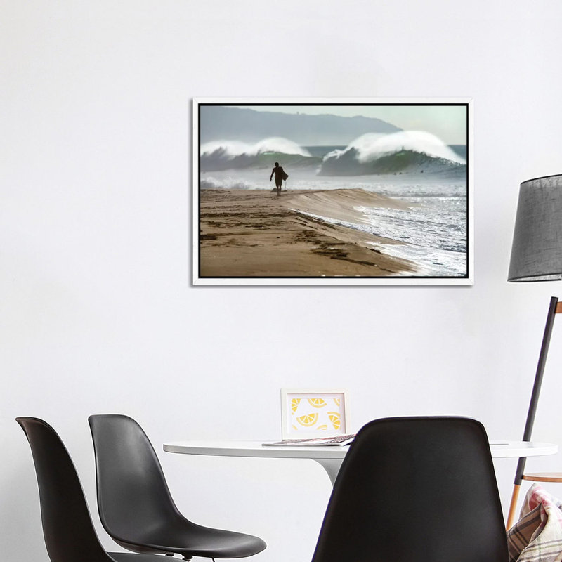 Beach Barrels by Sean Davey - Gallery-Wrapped Canvas Giclée on Canvas, White Framed, 101.6 cm H x 66.04 cm W