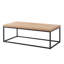 Table basse de 47 pouces en chêne naturel pour le salon, table rectangulaire industrielle moderne en bois et métal avec plateau de table très épais (bois naturel)-928065352