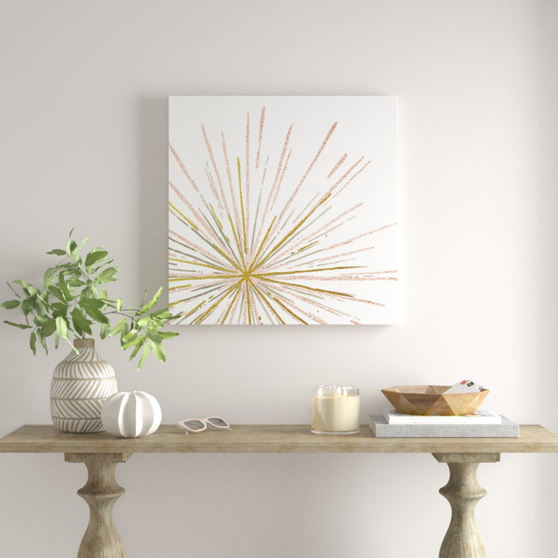 «Glam Burst», reproduction de peinture à l'huile sur toile tendue, H 40 po x l 40 po x P 1,5 po, Toile tendue