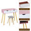Ensemble coiffeuse en bois massif avec tabouret-1994490350