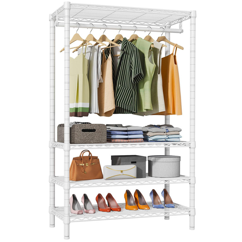 VIPEK V1 4-Tier Heavy Duty Clothes Rack,  Max Load 500LBS, White, White