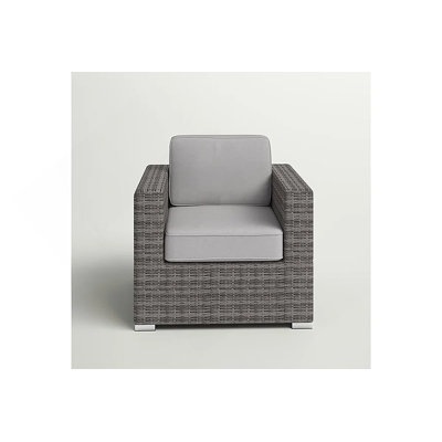 Wicker Club Chair - Grey