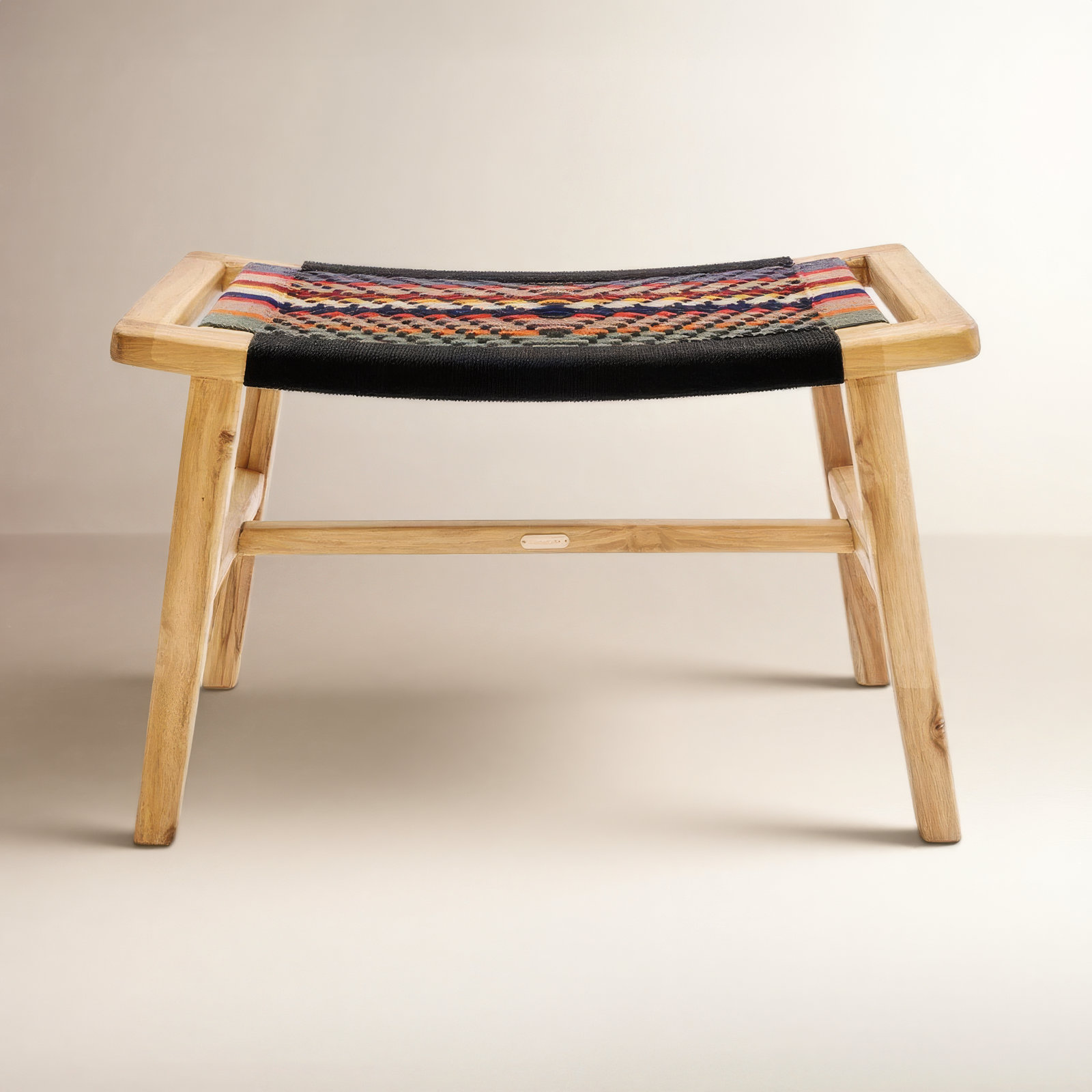 Masaya Upholstered Ottoman, Natural San Geronimo, Natural