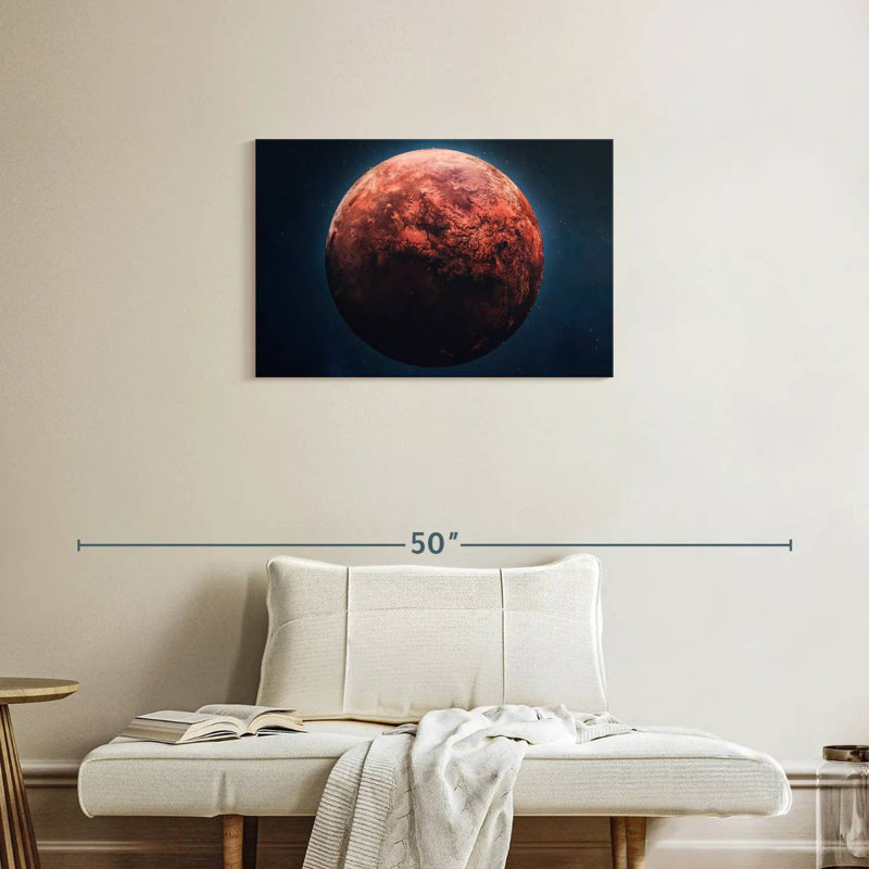Oberle Red Mars Planet, 20" H x 30" W