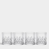 Royalty Art Tall Highball Glasses Set of 8, 12 Ounce Cups, Textured  Designer Glassware for Drinking Water, Beer, Dishwasher Safe