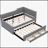  Upholstered Daybed with Trundle and Three Drawers, Space-Saving and Multi-Functional-1248376314-1248376293