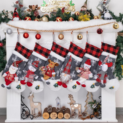 Chaussette de Noël 3D avec décorations de Noël