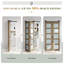 Porte de grange pliante 5 pièces en verre givré et en bois d'épinette massif avec quincaillerie - assemblage facile requis-129045989-137368017