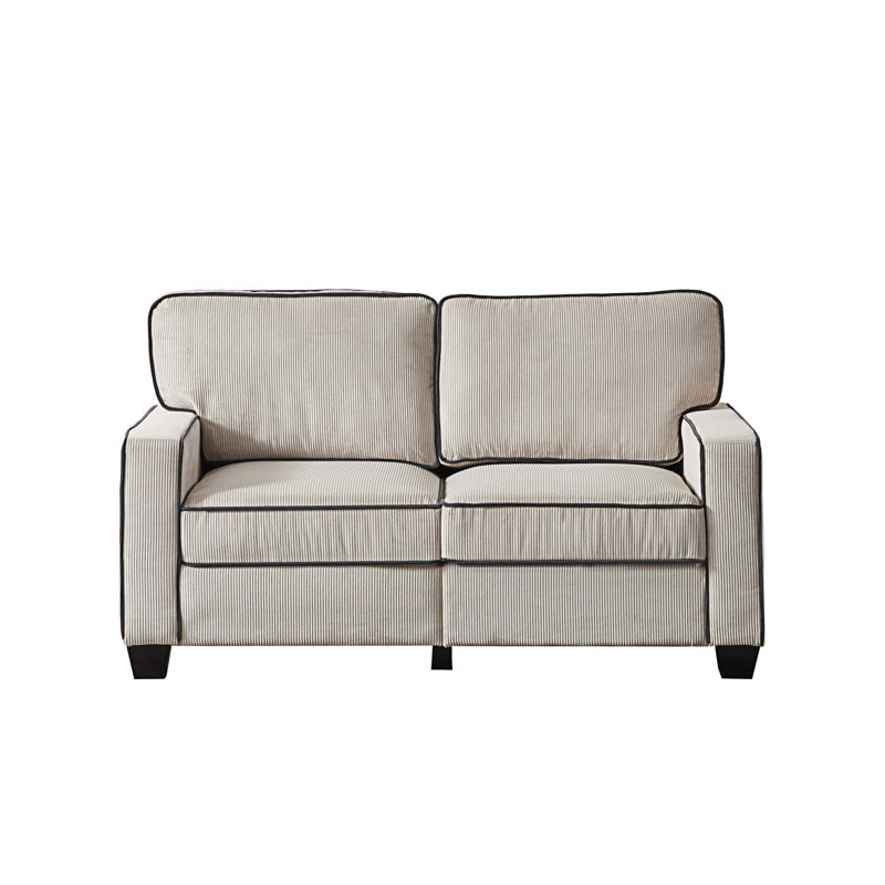 Causeuse Hammersdale, Velours velours côtelé beige
