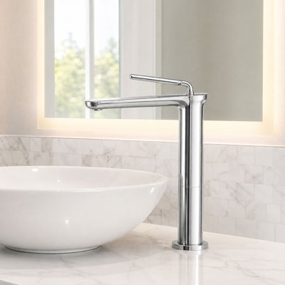 Robinet pour salle de bain à poignée simple 8,6 "de hauteur