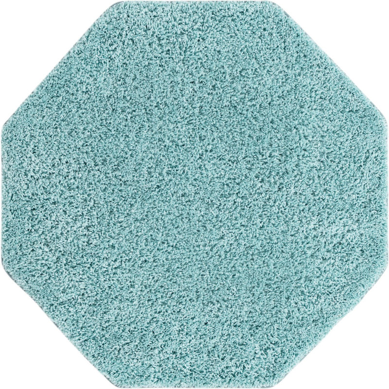 Tapis turquoise Destiney, Octogone 4 pi x 4 pi