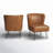 Leona 26" W Faux Leather Tufted Side Chair With Metal Base-637732005